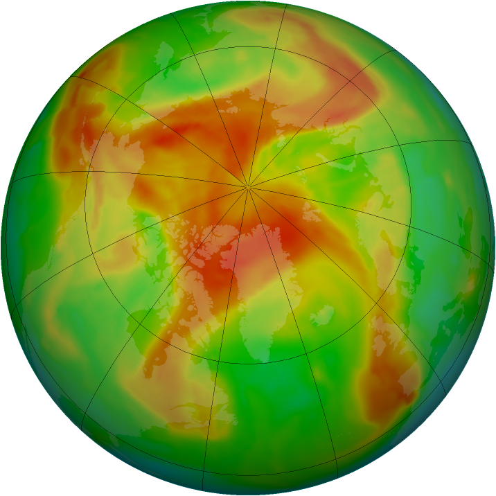 Arctic ozone map for 28 April 2012